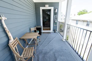 Comfortable deck area perfect for unwinding or entertaining.